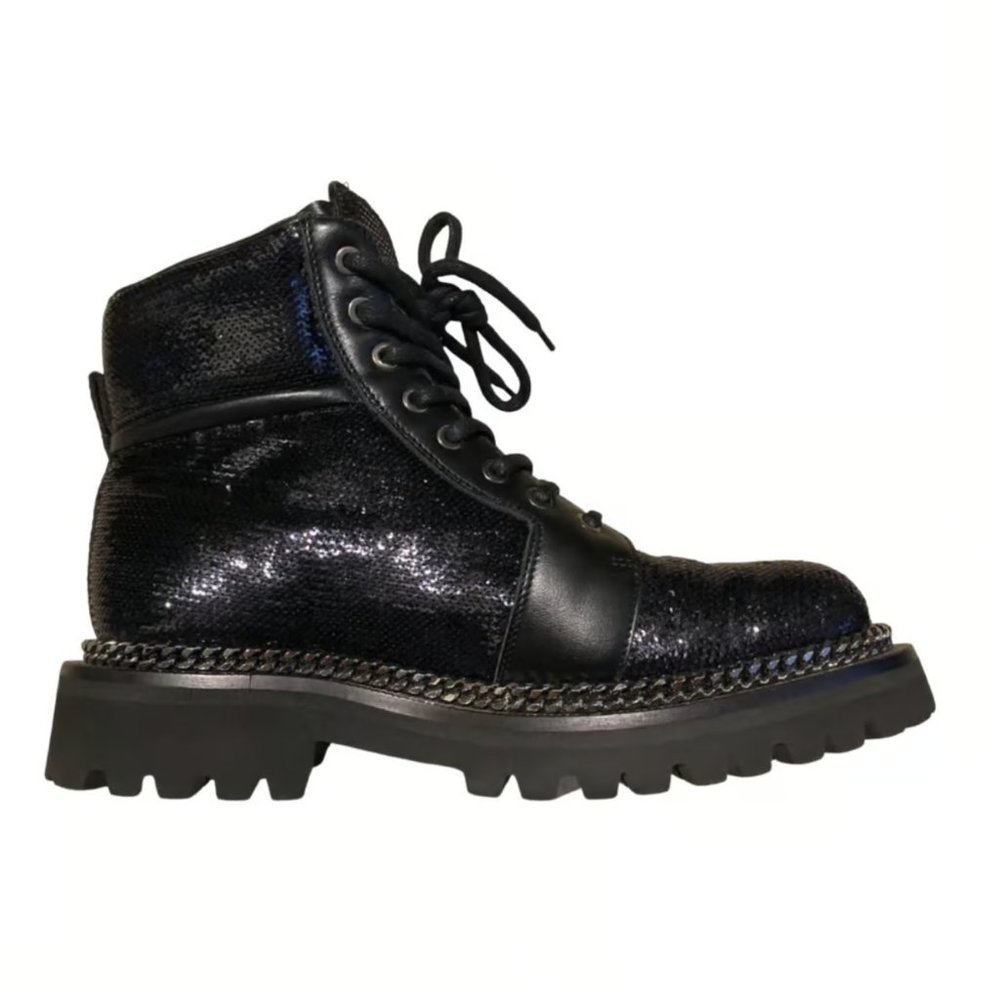 Balmain Glitter Ankle Boots